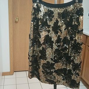 Oscar de la Renta sequin embellished skirt